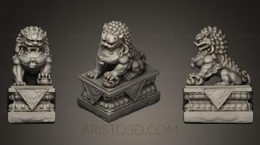 Figurines lions tigers sphinxes (STKL_0166) 3D model for CNC machine